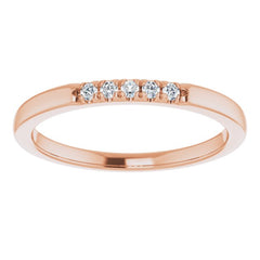 14K Rose .07 CTW Natural Diamond French-Set Anniversary Band 14K Rose .07 CTW Natural Diamond French-Set Anniversary Band