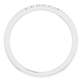 Platinum .07 CTW Natural Diamond French-Set Anniversary Band