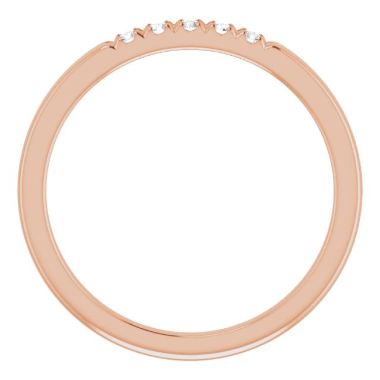 14K Rose 1/10 CTW Natural Diamond French-Set Anniversary Band 14K Rose 1/10 CTW Natural Diamond French-Set Anniversary Band
