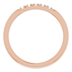 14K Rose 1/6 CTW Natural Diamond French-Set Anniversary Band 14K Rose 1/6 CTW Natural Diamond French-Set Anniversary Band