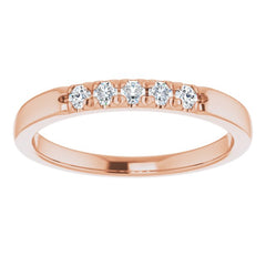 14K Rose 1/6 CTW Natural Diamond French-Set Anniversary Band 14K Rose 1/6 CTW Natural Diamond French-Set Anniversary Band