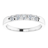 14K White 1/3 CTW Natural Diamond French-Set Anniversary Band