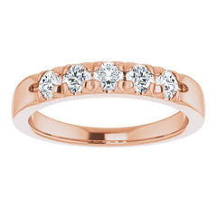 14K Rose 1/2 CTW Natural Diamond French-Set Anniversary Band 14K Rose 1/2 CTW Natural Diamond French-Set Anniversary Band