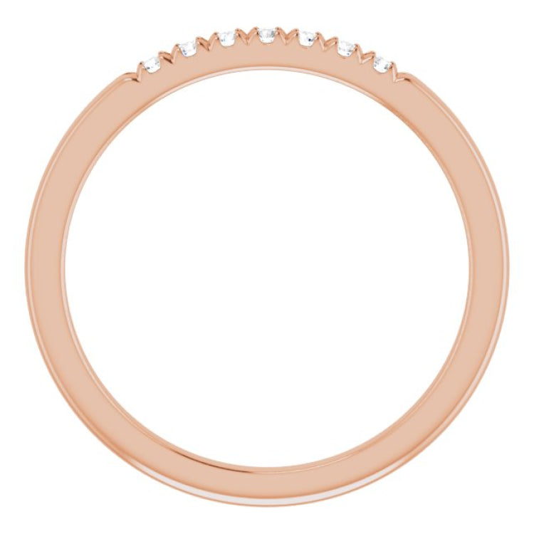14K Rose 1/10 CTW Natural Diamond French-Set Anniversary Band 14K Rose 1/10 CTW Natural Diamond French-Set Anniversary Band