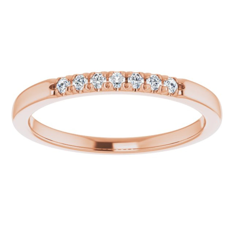 14K Rose 1/10 CTW Natural Diamond French-Set Anniversary Band 14K Rose 1/10 CTW Natural Diamond French-Set Anniversary Band