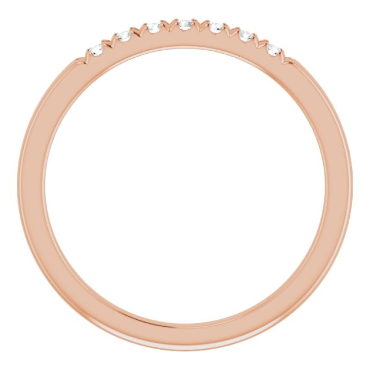 14K Rose 1/6 CTW Natural Diamond French-Set Anniversary Band 14K Rose 1/6 CTW Natural Diamond French-Set Anniversary Band