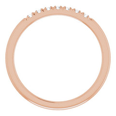 14K Rose 1/6 CTW Natural Diamond French-Set Anniversary Band 14K Rose 1/6 CTW Natural Diamond French-Set Anniversary Band