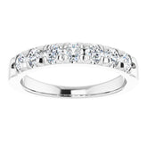 Platinum 3/4 CTW Natural Diamond French-Set Anniversary Band