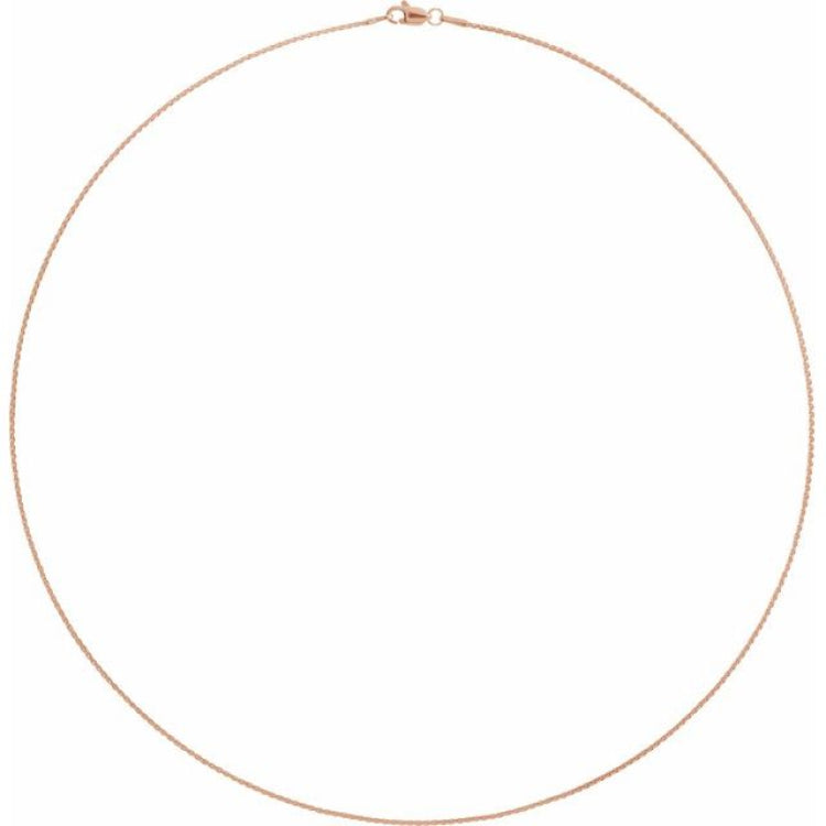 14K Rose 1 mm Wheat 18" Chain 14K Rose 1 mm Wheat 18" Chain