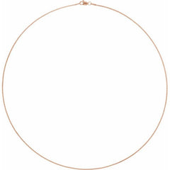 14K Rose 1 mm Wheat 20" Chain 14K Rose 1 mm Wheat 20" Chain