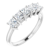 14K White 1 CTW Natural Diamond Anniversary Band