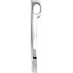 14K White 22x12 mm Freeform Pendant 14K White 22x12 mm Freeform Pendant