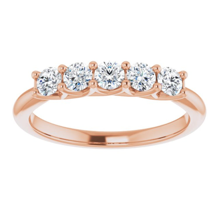 14K Rose 1/2 CTW Natural Diamond Anniversary Band 14K Rose 1/2 CTW Natural Diamond Anniversary Band