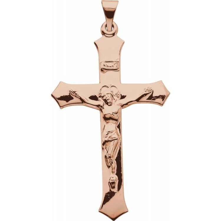 14K Rose Crucifix Pendant 14K Rose Crucifix Pendant