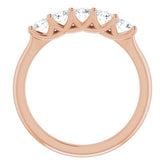 14K Rose 5/8 CTW Natural Diamond Anniversary Band