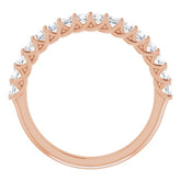 14K Rose 3/4 CTW Natural Diamond Anniversary Band