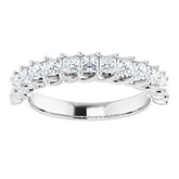 14K White 1 CTW Natural Diamond Anniversary Band