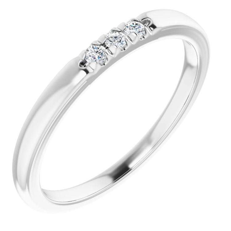 14K White .06 CTW Natural Diamond Anniversary Band 14K White .06 CTW Natural Diamond Anniversary Band