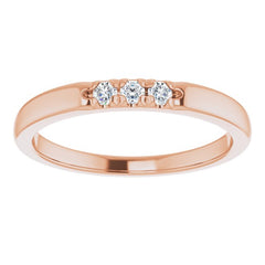 14K Rose .08 CTW Natural Diamond Anniversary Band 14K Rose .08 CTW Natural Diamond Anniversary Band