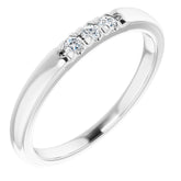 Platinum .08 CTW Natural Diamond Anniversary Band