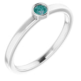 Platinum 3 mm Lab-Grown Alexandrite Ring