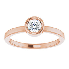 14K Rose 1/3 CT Natural Diamond Ring 14K Rose 1/3 CT Natural Diamond Ring