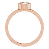 14K Rose 5/8 CT Natural Diamond Ring