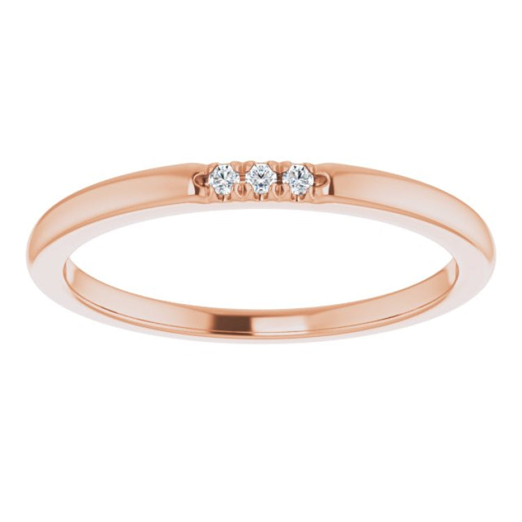 14K Rose .03 CTW Natural Diamond Anniversary Band 14K Rose .03 CTW Natural Diamond Anniversary Band