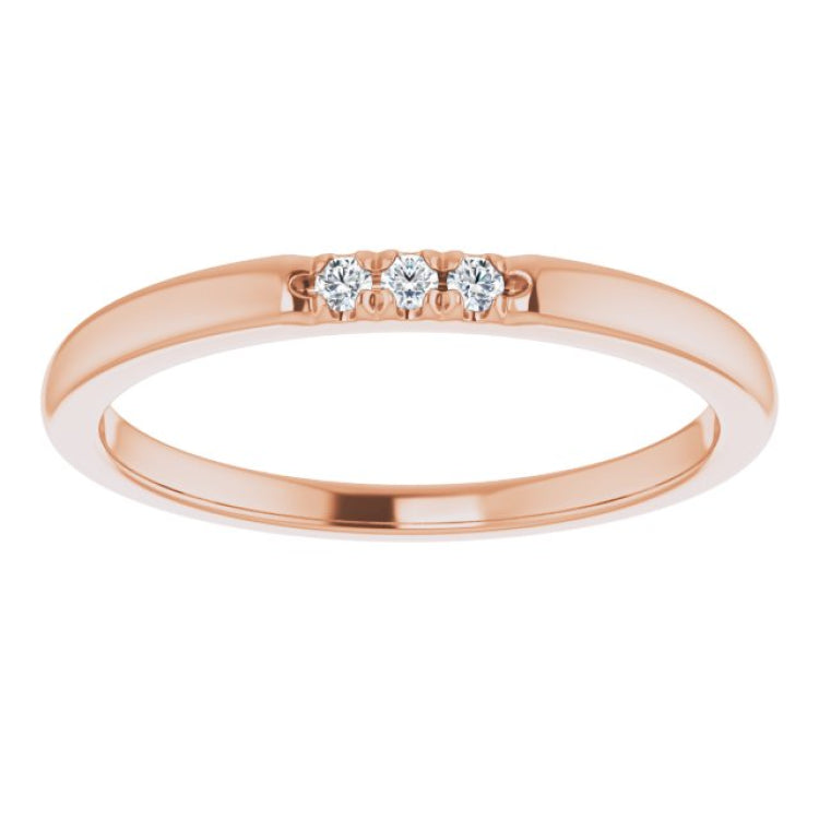 14K Rose .04 CTW Natural Diamond Anniversary Band 14K Rose .04 CTW Natural Diamond Anniversary Band