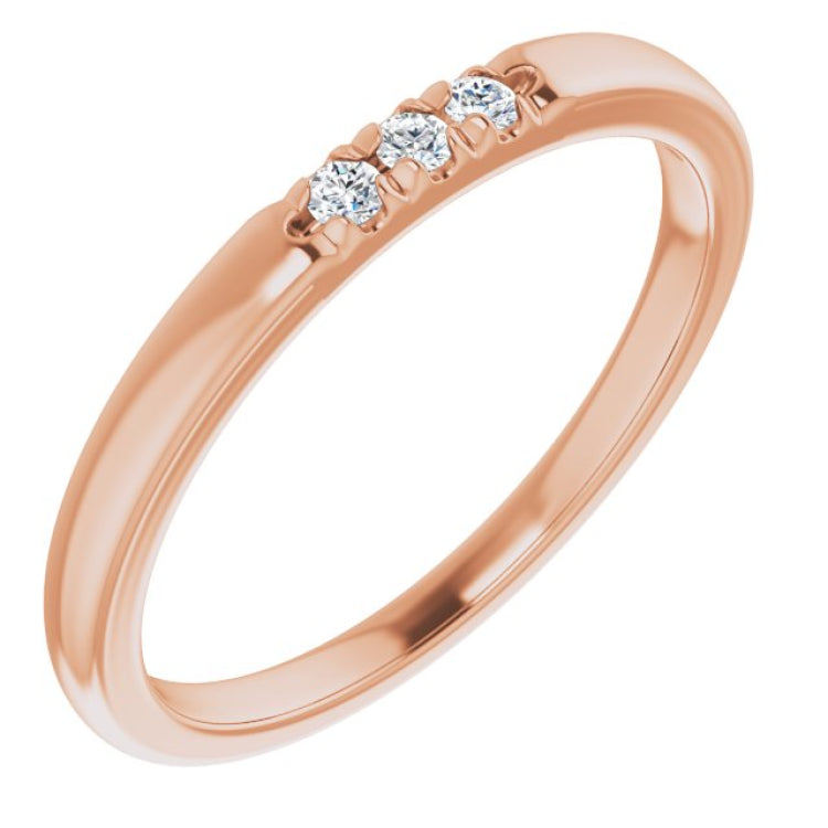 14K Rose .05 CTW Natural Diamond Anniversary Band 14K Rose .05 CTW Natural Diamond Anniversary Band