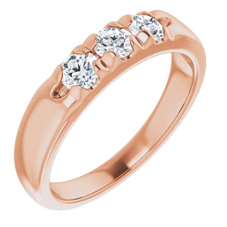 14K Rose 1/2 CTW Natural Diamond Anniversary Band 14K Rose 1/2 CTW Natural Diamond Anniversary Band