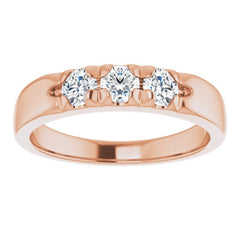 14K Rose 1/2 CTW Natural Diamond Anniversary Band 14K Rose 1/2 CTW Natural Diamond Anniversary Band