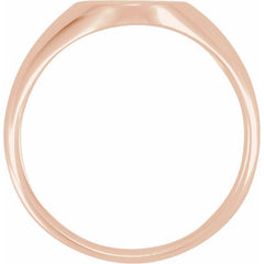 14K Rose 11x9.5 mm Oval Signet Ring 14K Rose 11x9.5 mm Oval Signet Ring
