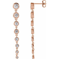 14K Rose 1 3/4 CTW Lab-Grown Diamond Earrings 14K Rose 1 3/4 CTW Lab-Grown Diamond Earrings