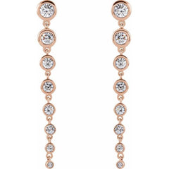 14K Rose 1 3/4 CTW Lab-Grown Diamond Earrings 14K Rose 1 3/4 CTW Lab-Grown Diamond Earrings