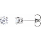 14K White 4 mm Stuller Lab-Grown Moissanite Earrings