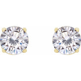 14K Yellow 5.5 mm Stuller Lab-Grown Moissanite Earrings