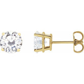 14K Yellow 6.5 mm Stuller Lab-Grown Moissanite Earrings