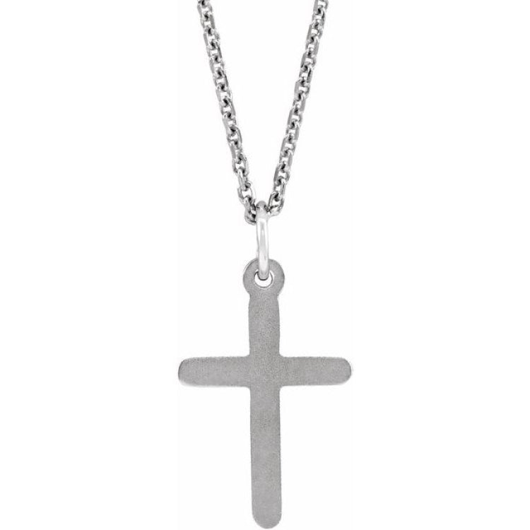 14K White Cross 18" Necklace 14K White Cross 18" Necklace