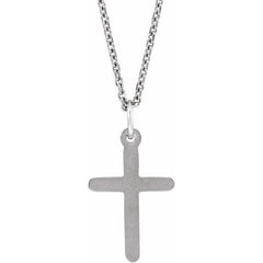 14K White Cross 18" Necklace 14K White Cross 18" Necklace