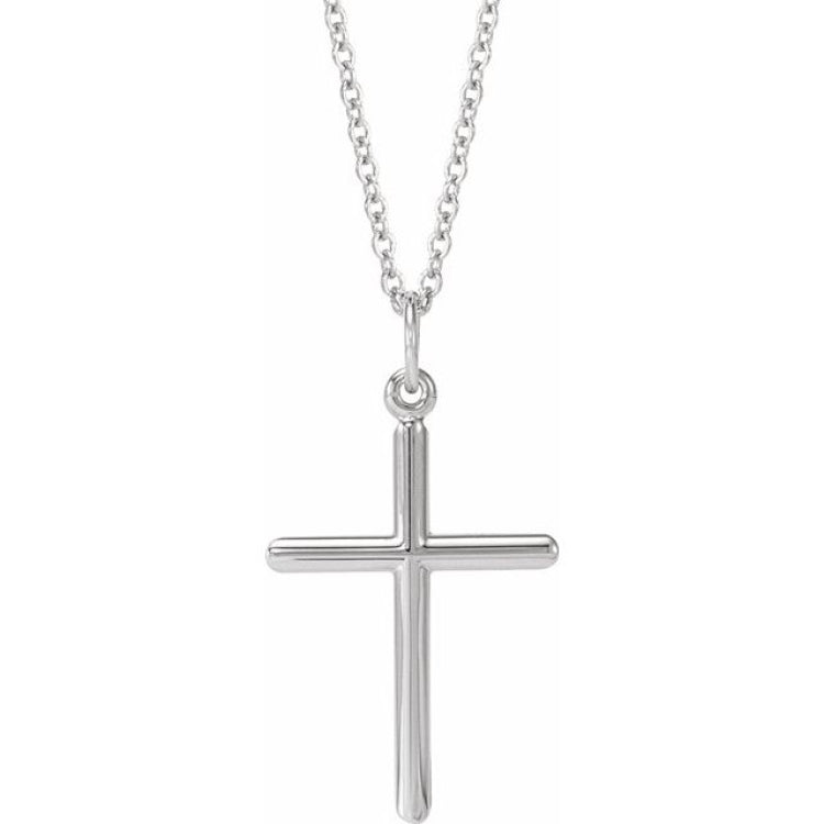 14K White Cross 18" Necklace 14K White Cross 18" Necklace