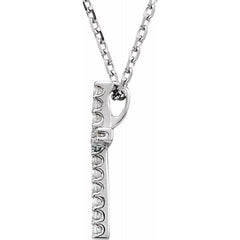 14K White .06 CTW Natural Diamond Petite Cross 16" Necklace 14K White .06 CTW Natural Diamond Petite Cross 16" Necklace