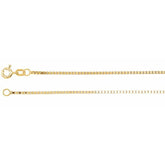 14K Yellow 1.3 mm Diamond-Cut Box 24" Chain