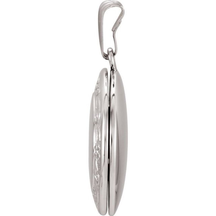 Sterling Silver Engravable Round Locket Sterling Silver Engravable Round Locket