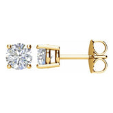 14K Yellow 1 CTW Natural Diamond Earrings