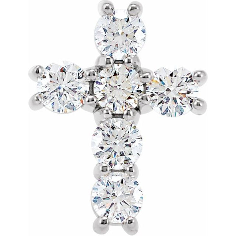 14K White 3/4 CTW Natural Diamond Cross Pendant 14K White 3/4 CTW Natural Diamond Cross Pendant