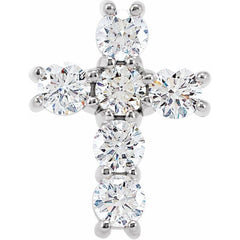14K White 3/4 CTW Natural Diamond Cross Pendant 14K White 3/4 CTW Natural Diamond Cross Pendant