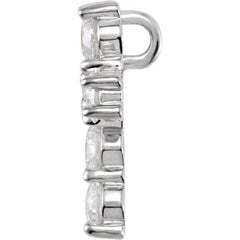 14K White 3/4 CTW Natural Diamond Cross Pendant 14K White 3/4 CTW Natural Diamond Cross Pendant