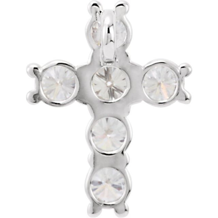 14K White 3/4 CTW Natural Diamond Cross Pendant 14K White 3/4 CTW Natural Diamond Cross Pendant
