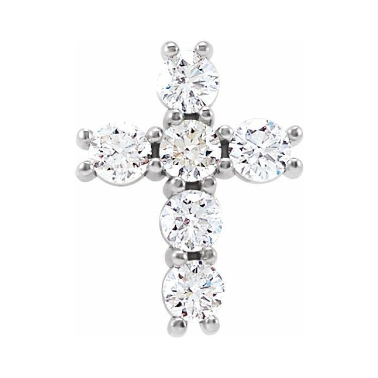 14K White 1/3 CTW Natural Diamond Cross Pendant 14K White 1/3 CTW Natural Diamond Cross Pendant
